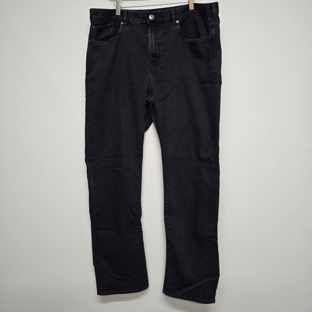 Banana Republic The Traveler Jeans Mens 38x34 Black Slim Stretch Minimalist